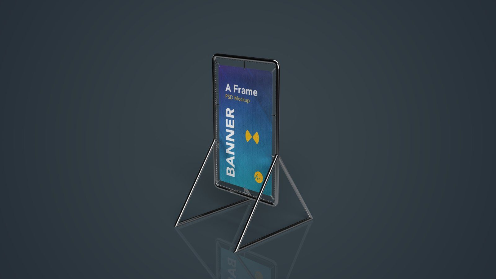 A-Frame Sidewalk Banner psd Mockup - 5 PSDs