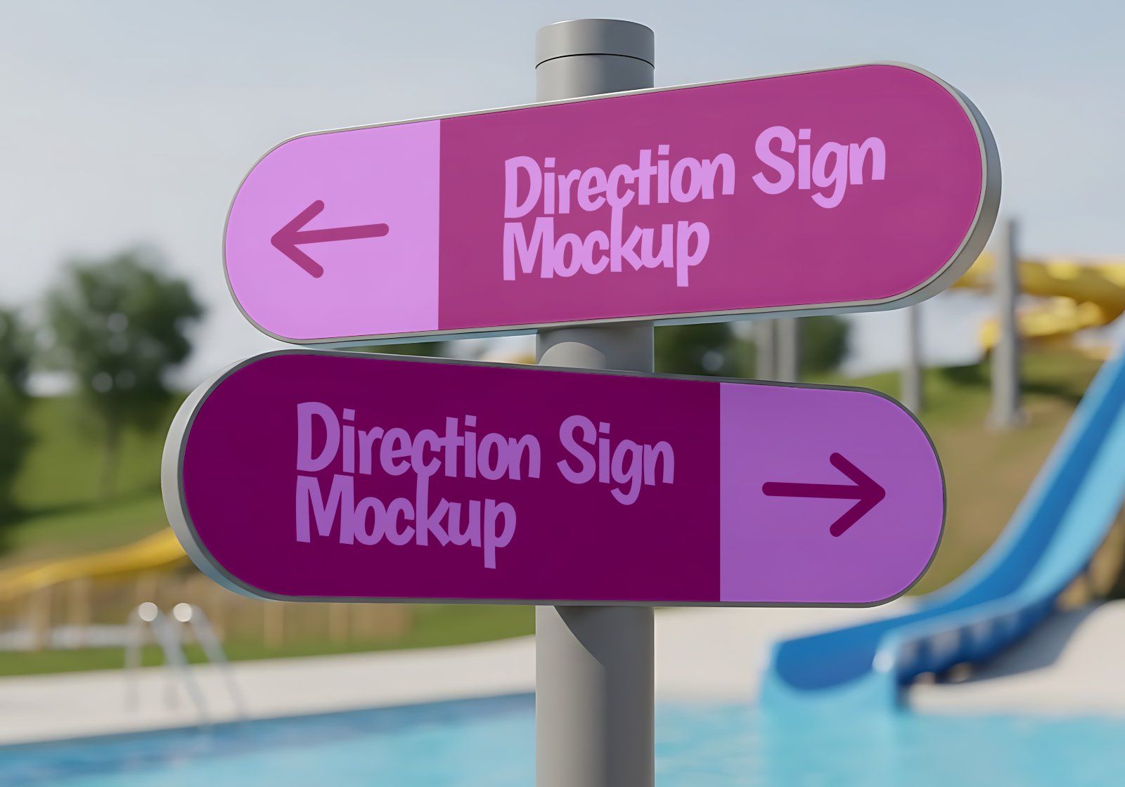 Premium Branding Swimming Pool Mockup