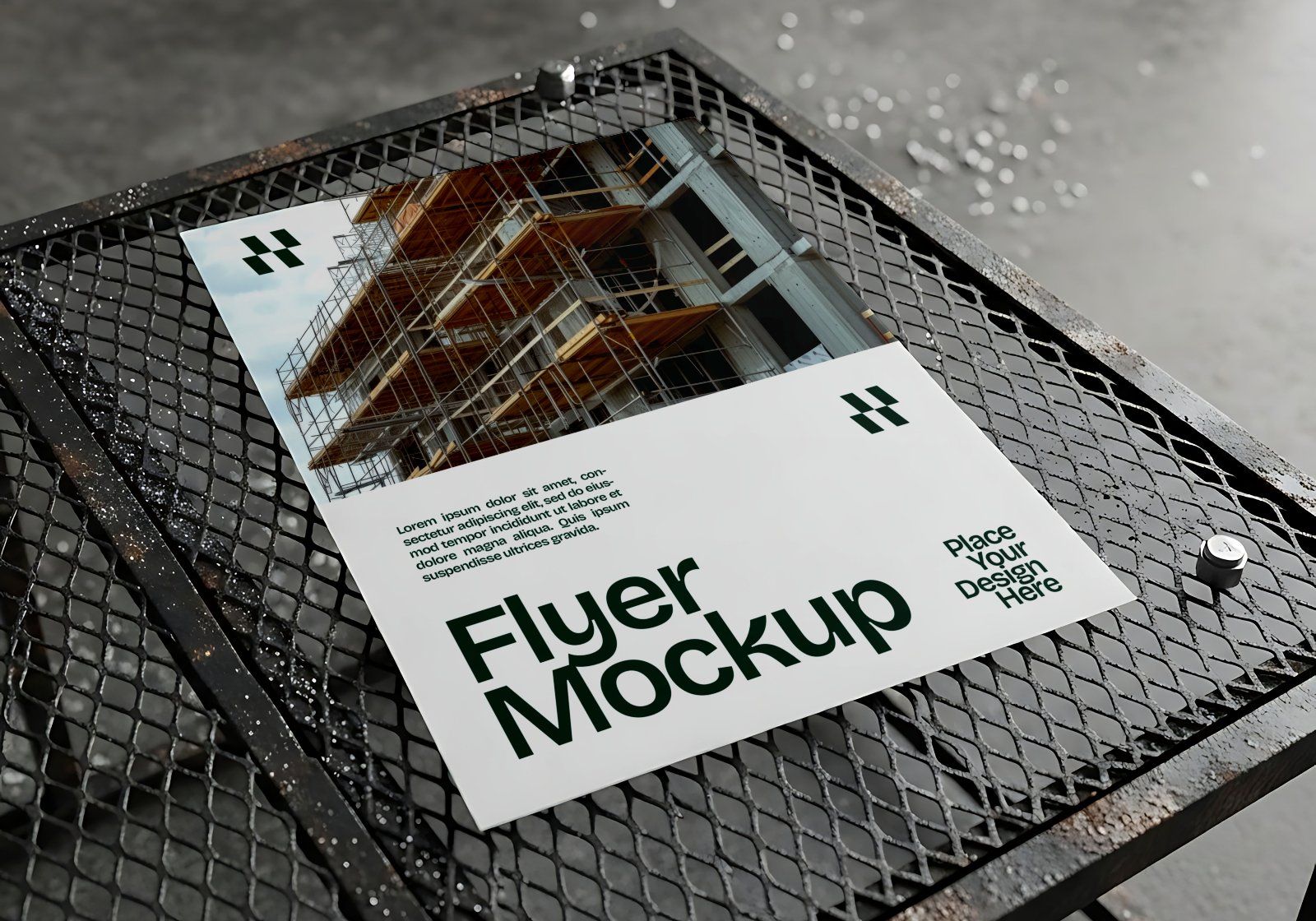 Premium Branding Green Construction Mockup