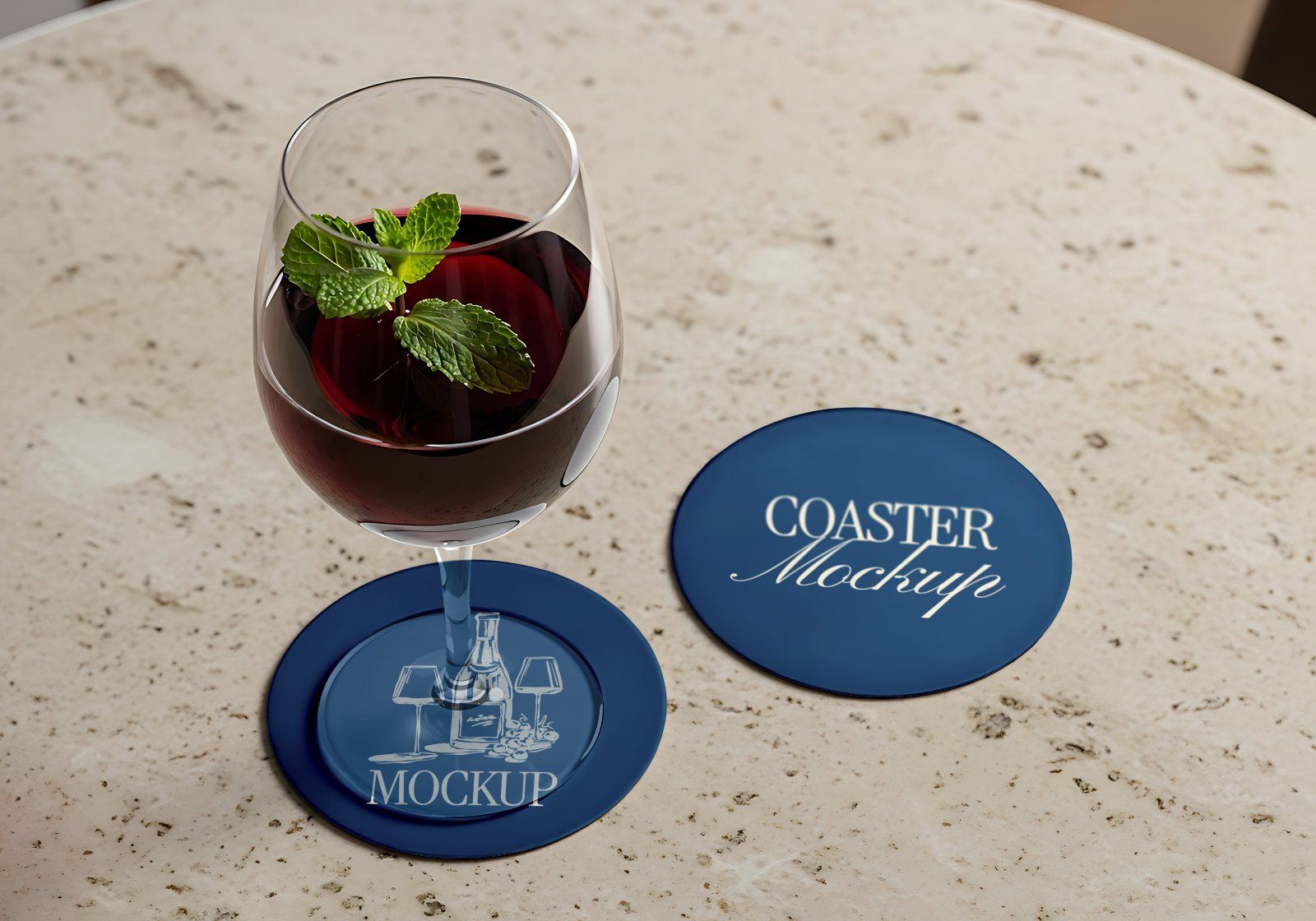Premium Branding Blue Restaurant Mockup