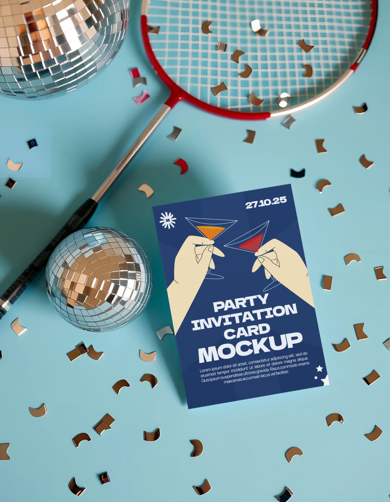 Premium Party Invitation Boy and Girl Mockup Bundle