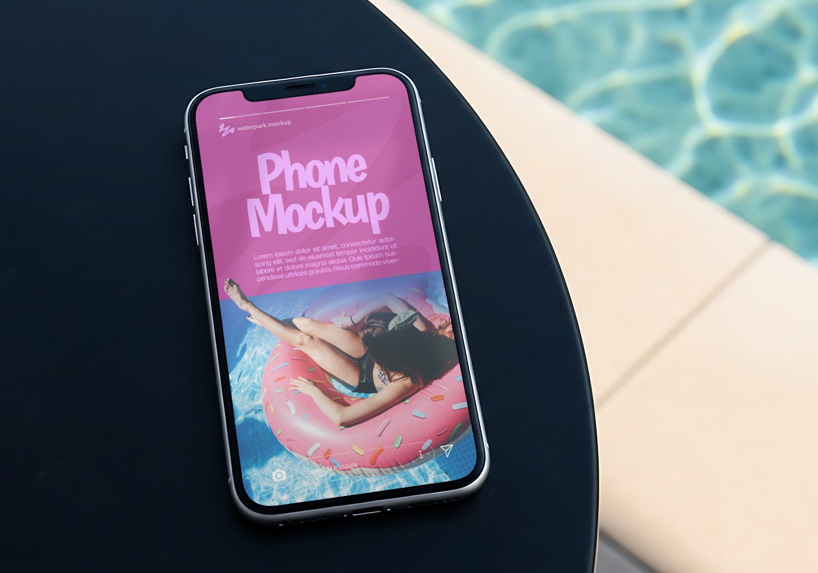 Premium Branding Swimming Pool Mockup