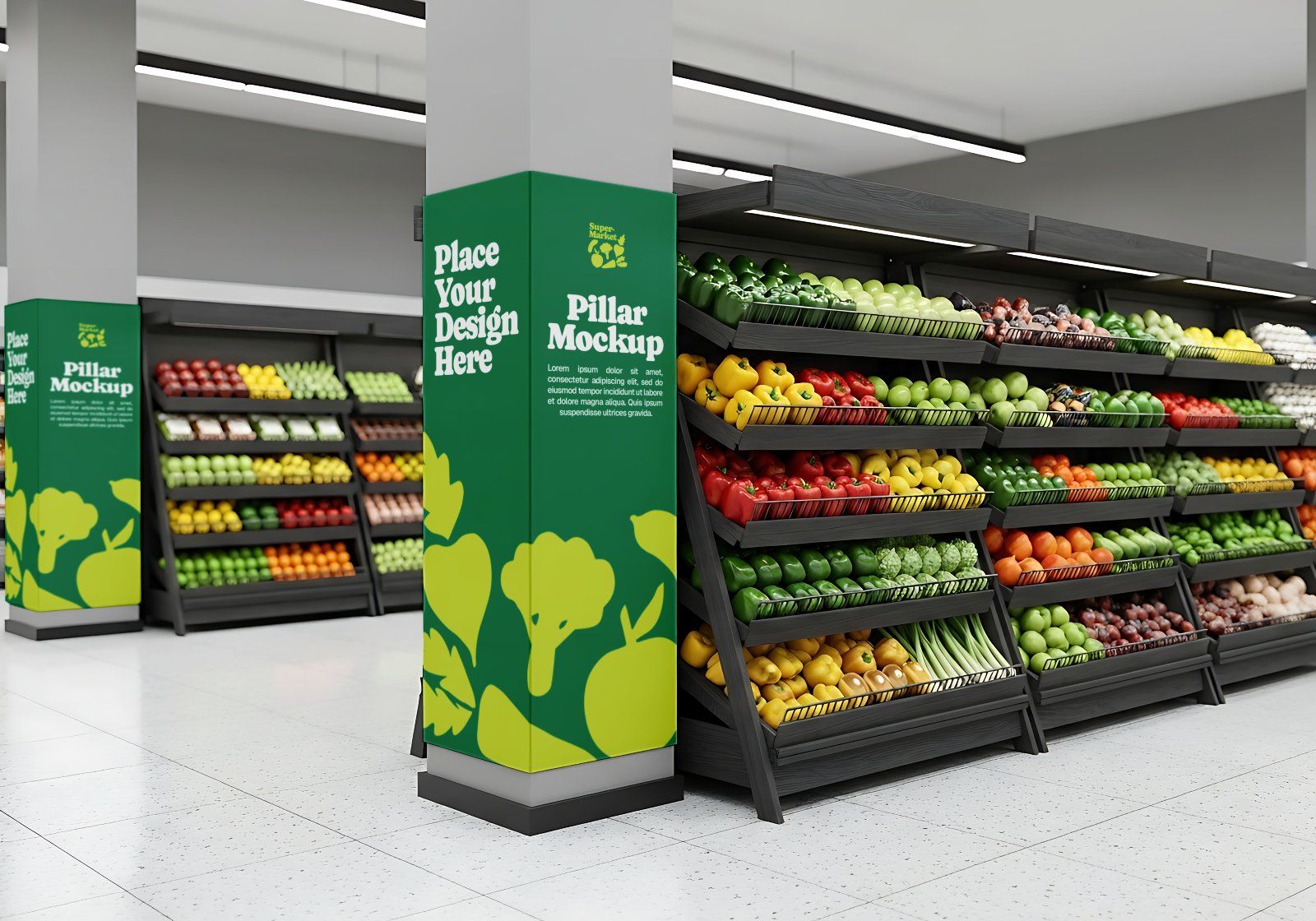 Premium Branding Supermarket Store Mockup