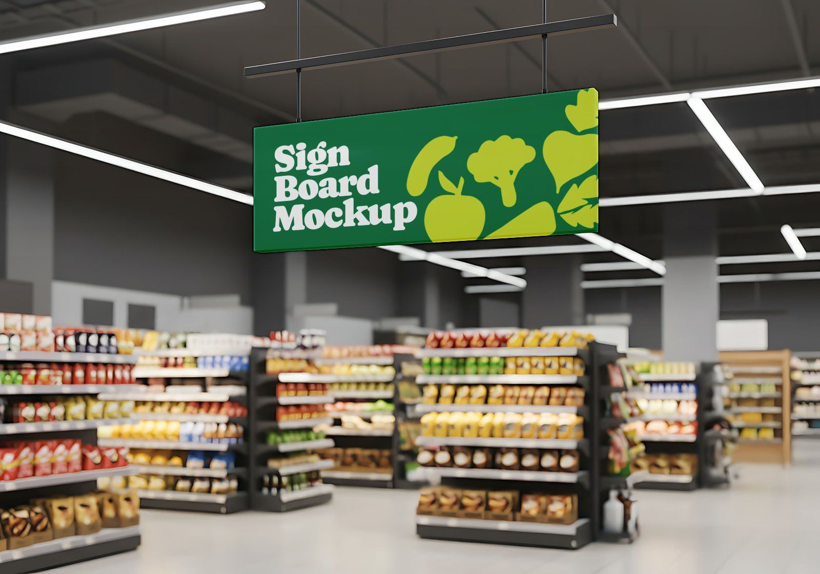 Premium Branding Supermarket Store Mockup