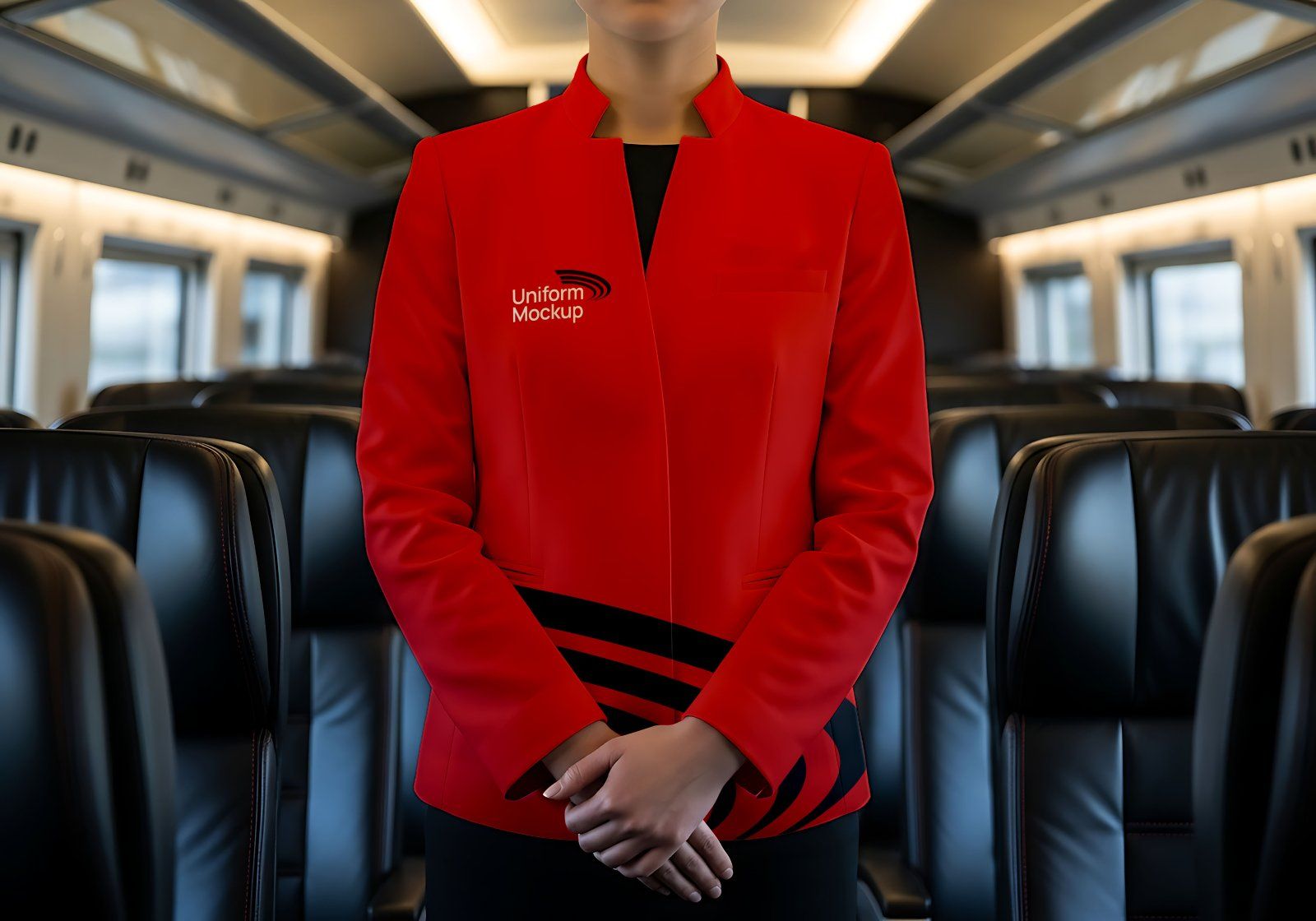 Premium Train Transportation Mockup