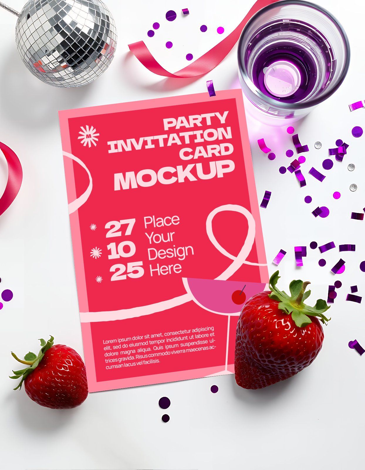 Premium Party Invitation Boy and Girl Mockup Bundle