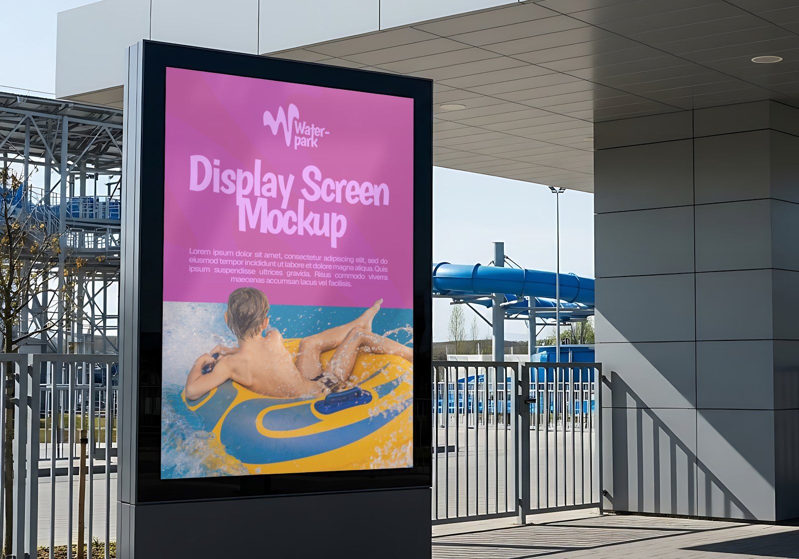 Premium Branding Swimming Pool Mockup