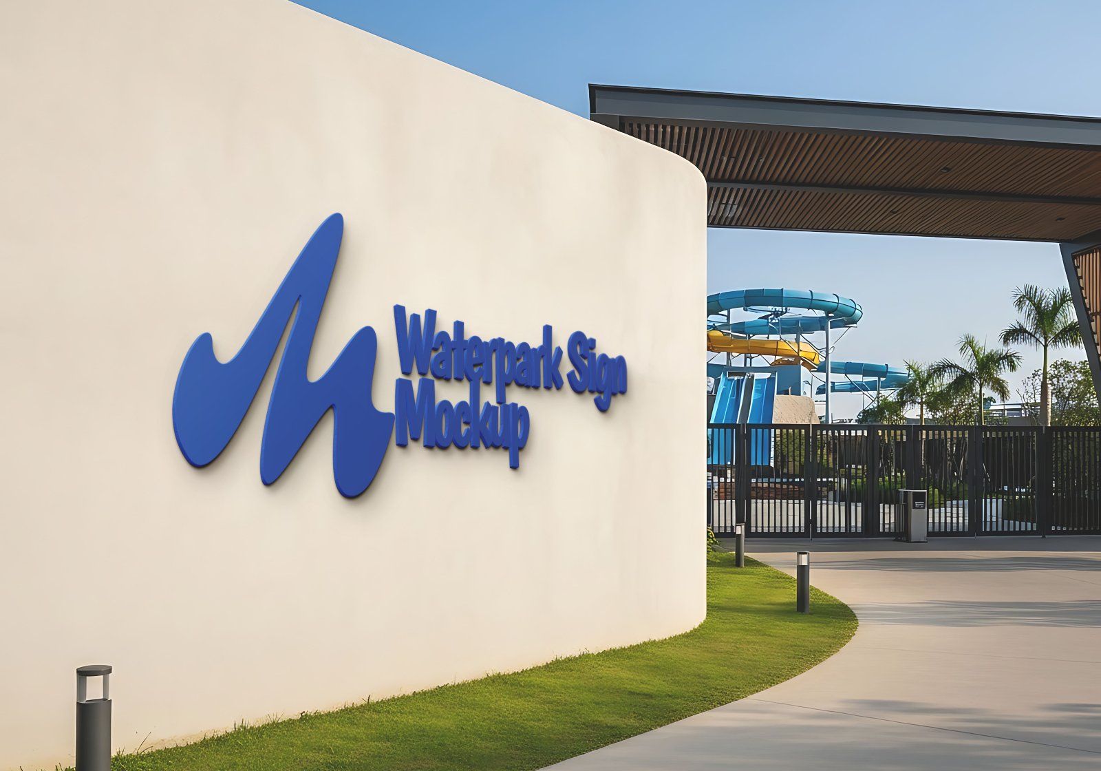 Premium Branding Swimming Pool Mockup