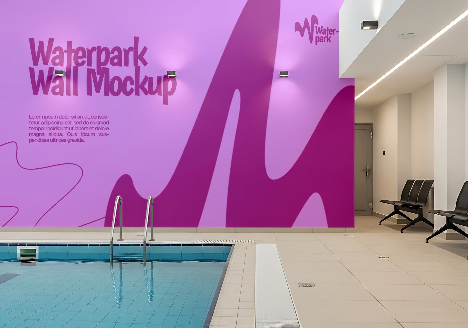 Premium Branding Swimming Pool Mockup