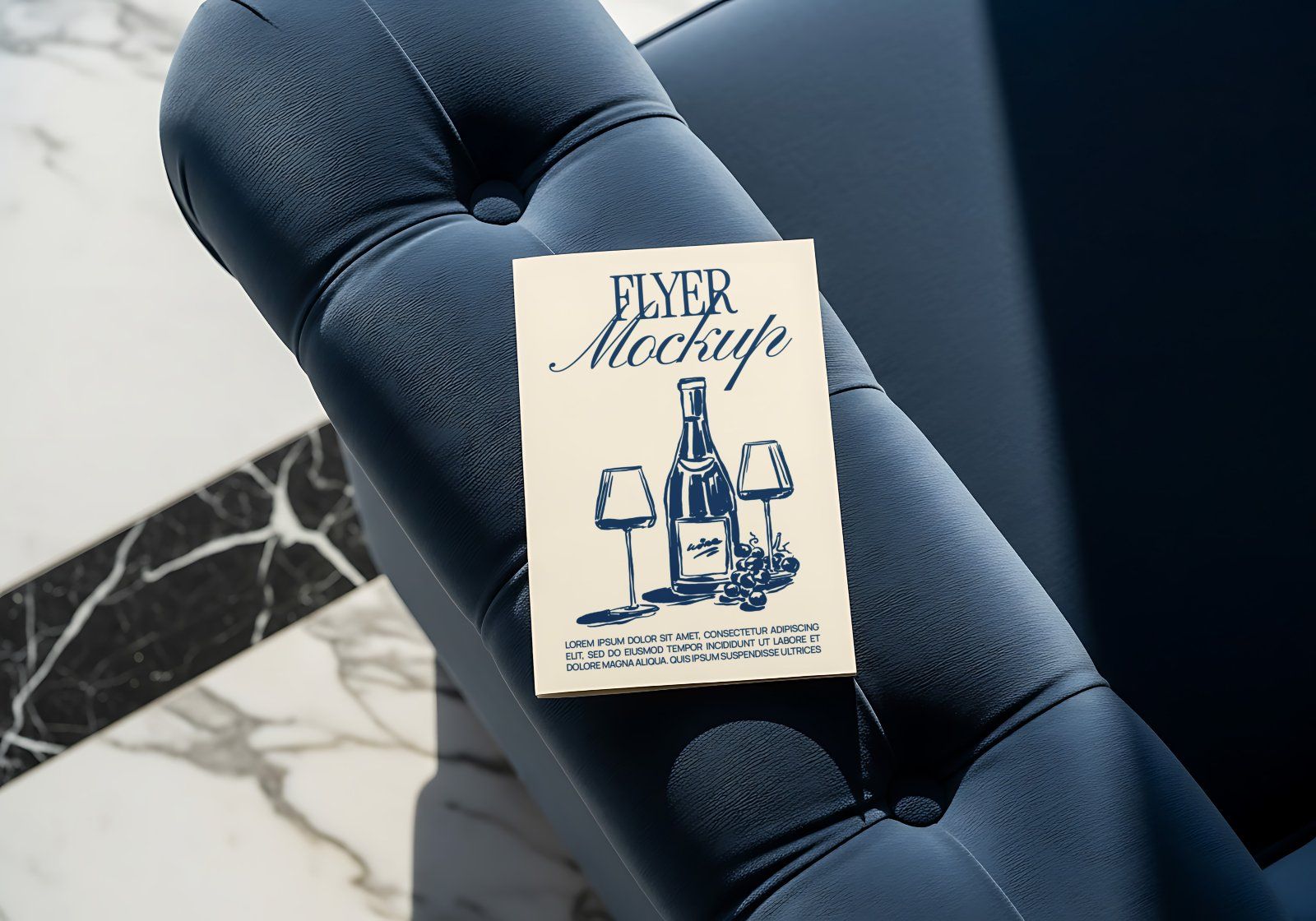 Premium Branding Blue Restaurant Mockup