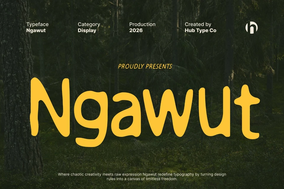 Ngawut – Organic & Expressionist Display Font