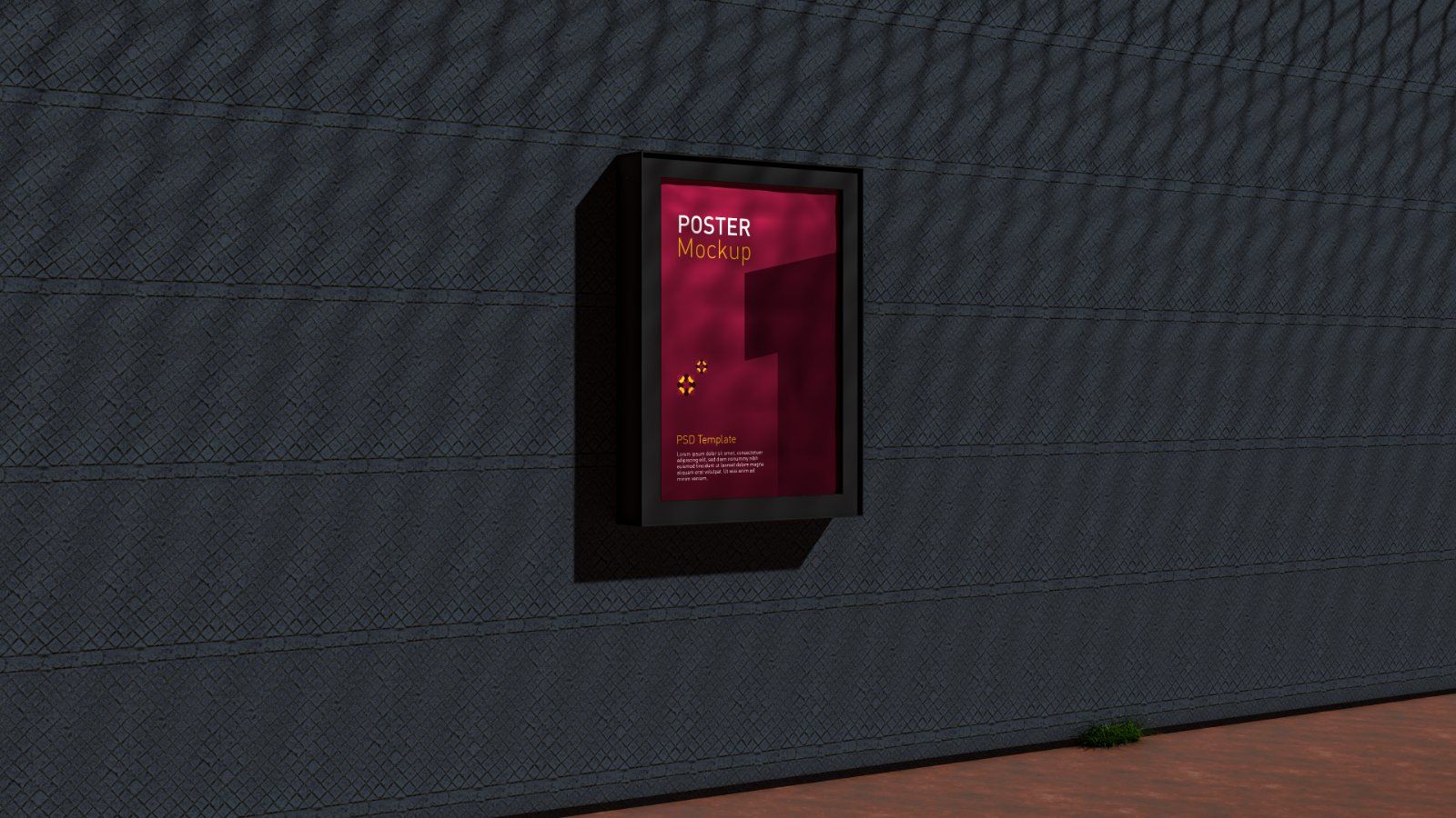 Outdoor Wall Mounted Poster Frame - 4 PSD Mockup — image 2