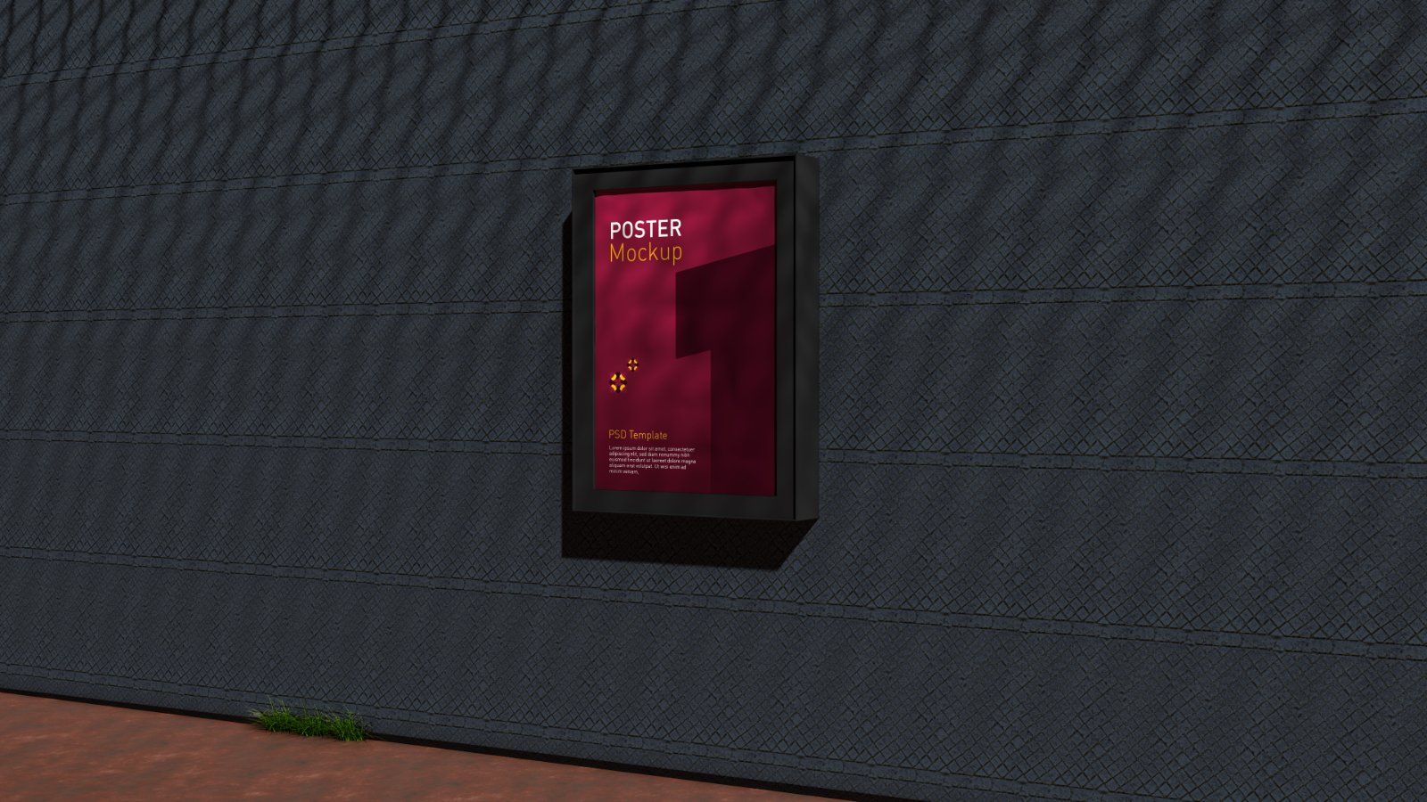 Outdoor Wall Mounted Poster Frame - 4 PSD Mockup — image 3