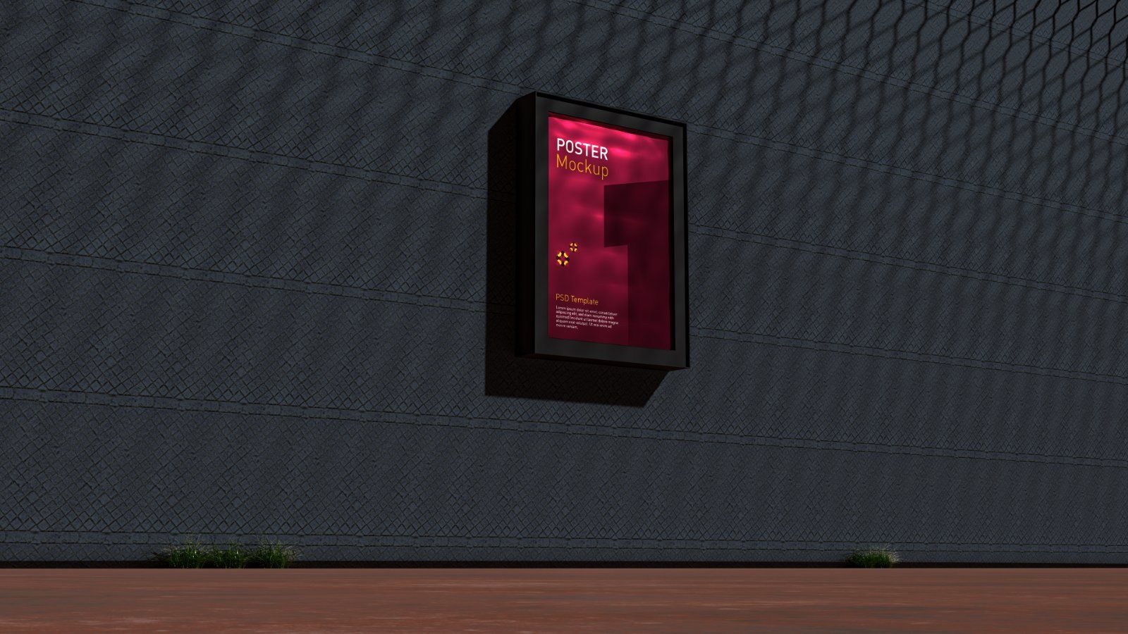 Outdoor Wall Mounted Poster Frame - 4 PSD Mockup — image 4