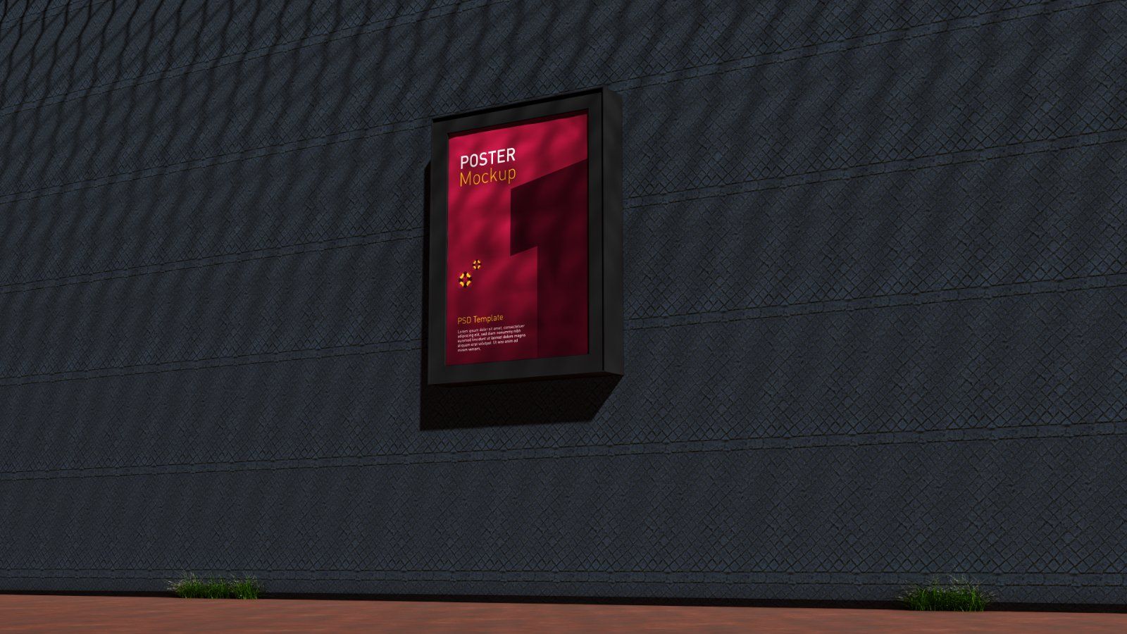 Outdoor Wall Mounted Poster Frame - 4 PSD Mockup — image 5