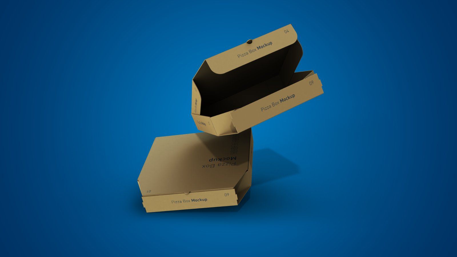 Pizza Box Mockups – 5 PSD Files, Food Packaging Mockup