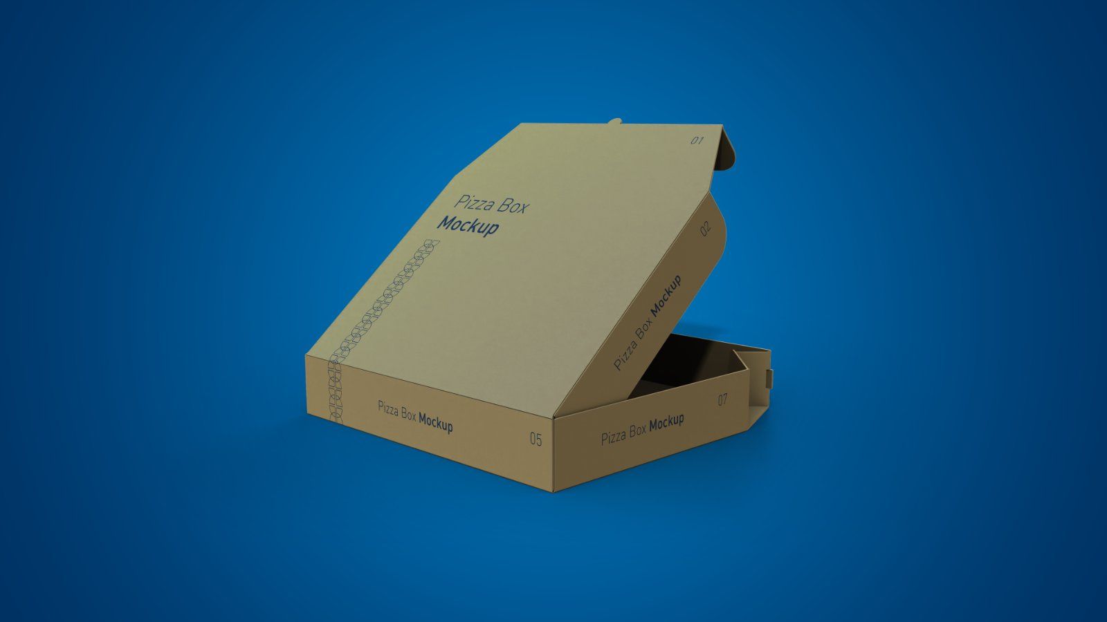 Pizza Box Mockup Bundle – 5 PSD Files, Food Packaging Mockup