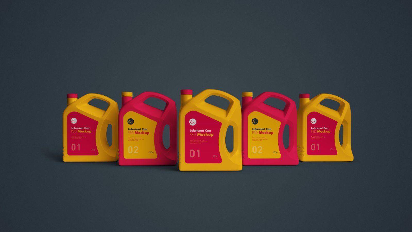 Lubricant Oil Can Mockup – 5 PSD