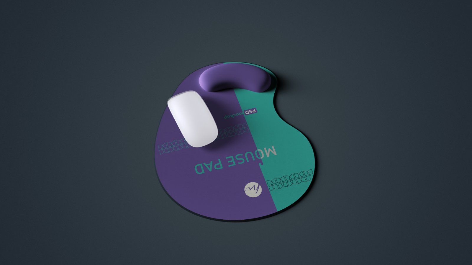 Ergonomic Mouse Pad with Wrist Rest Mockup – 5 PSD Bundle — image 6