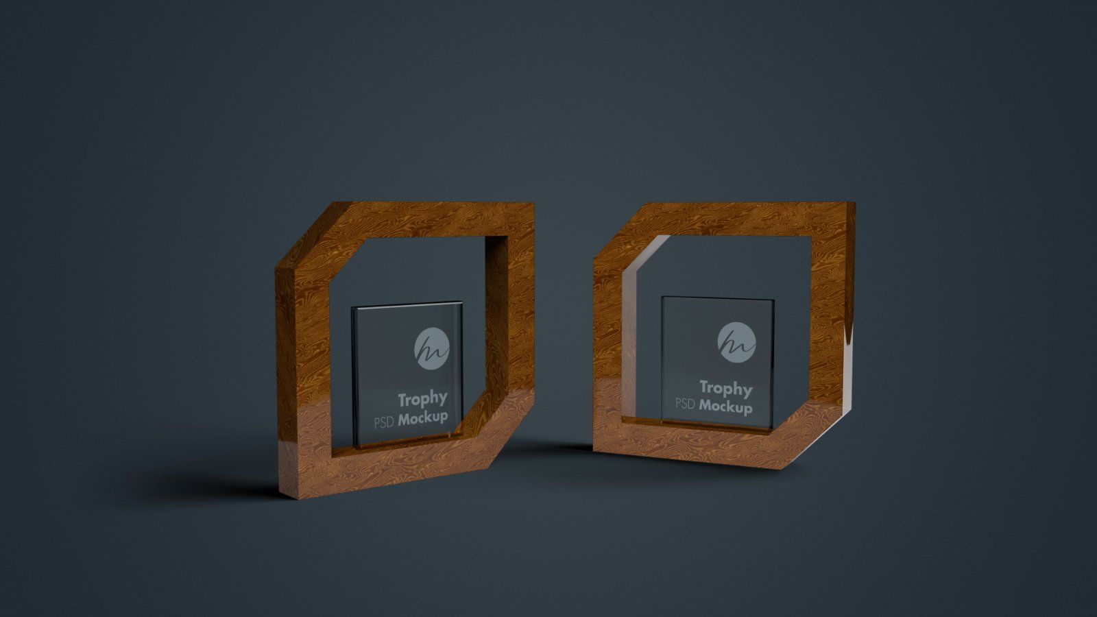 Wooden Frame Acrylic Trophy Mockup – 7 PSD Bundle — image 8
