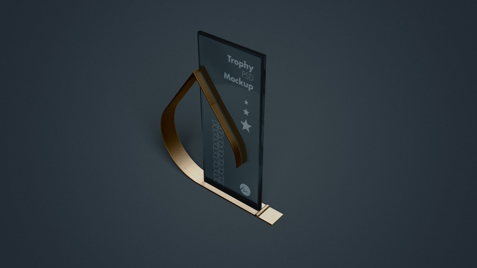 Teardrop Metal Frame Glass Trophy - 5 PSDs — image 4
