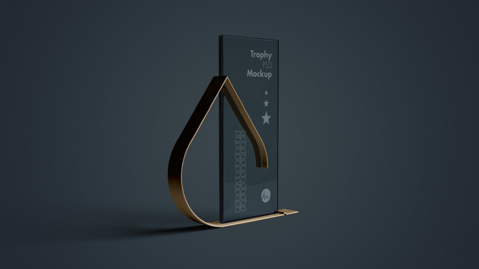 Teardrop Metal Frame Glass Trophy - 5 PSDs — image 5