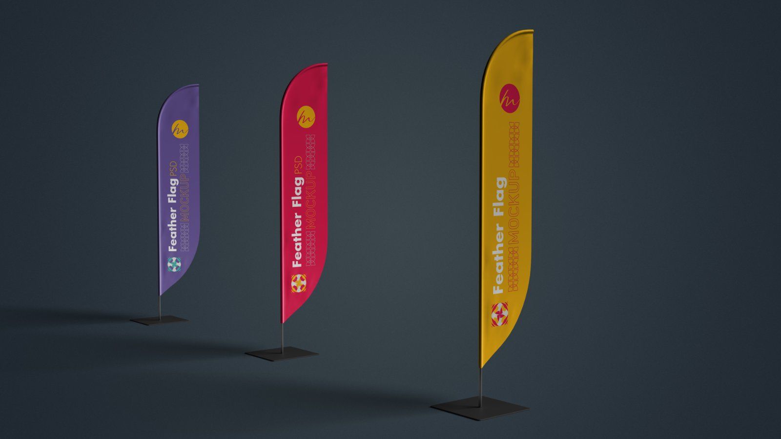 Feather Flag Banner PSD Mockup - 5 PSDs — image 5