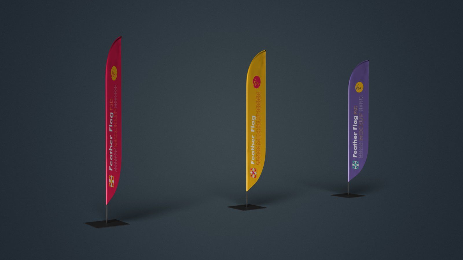 Feather Flag Banner PSD Mockup - 5 PSDs — image 6
