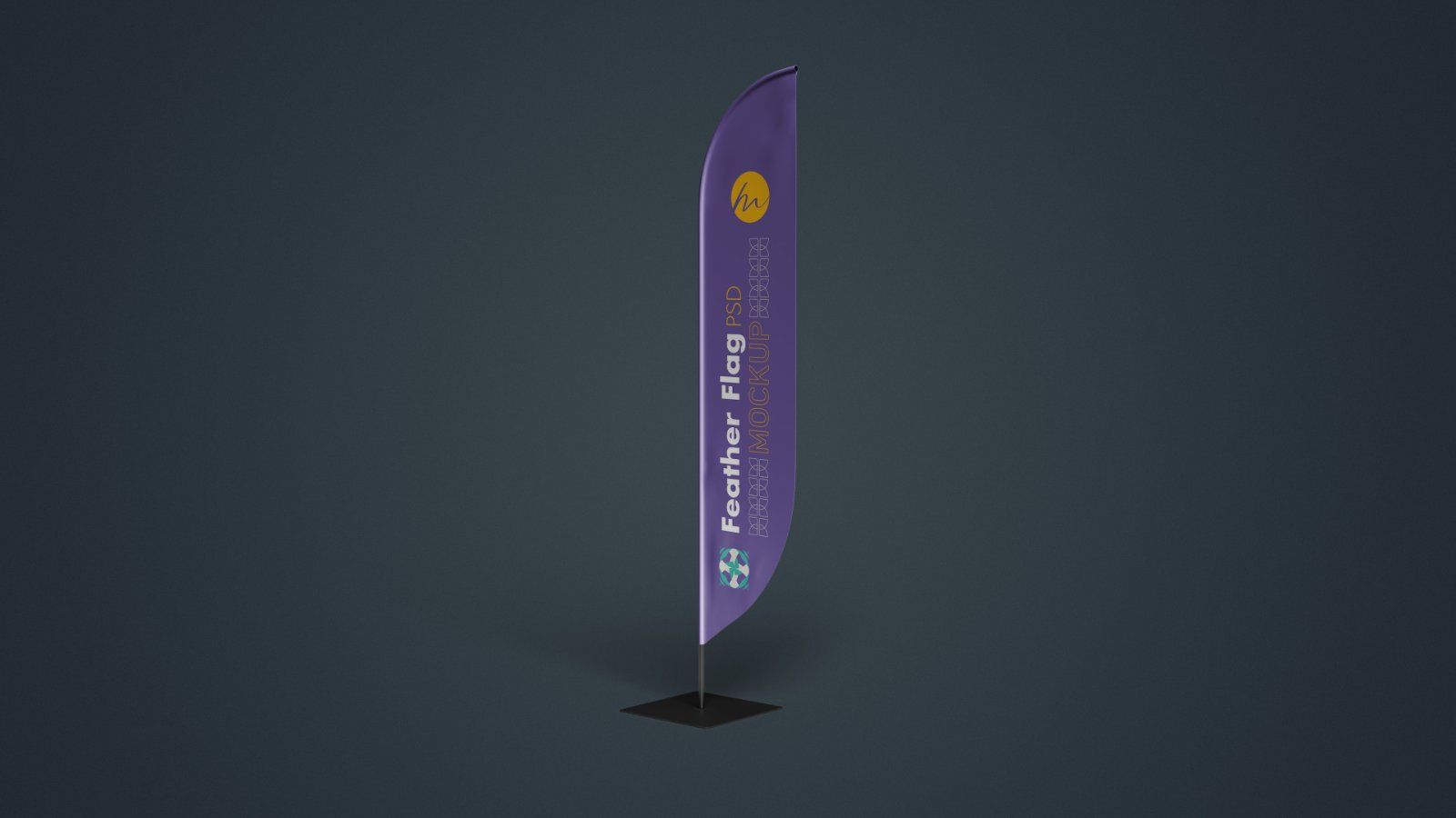 Feather Flag Banner PSD Mockup - 6 PSDs — image 3