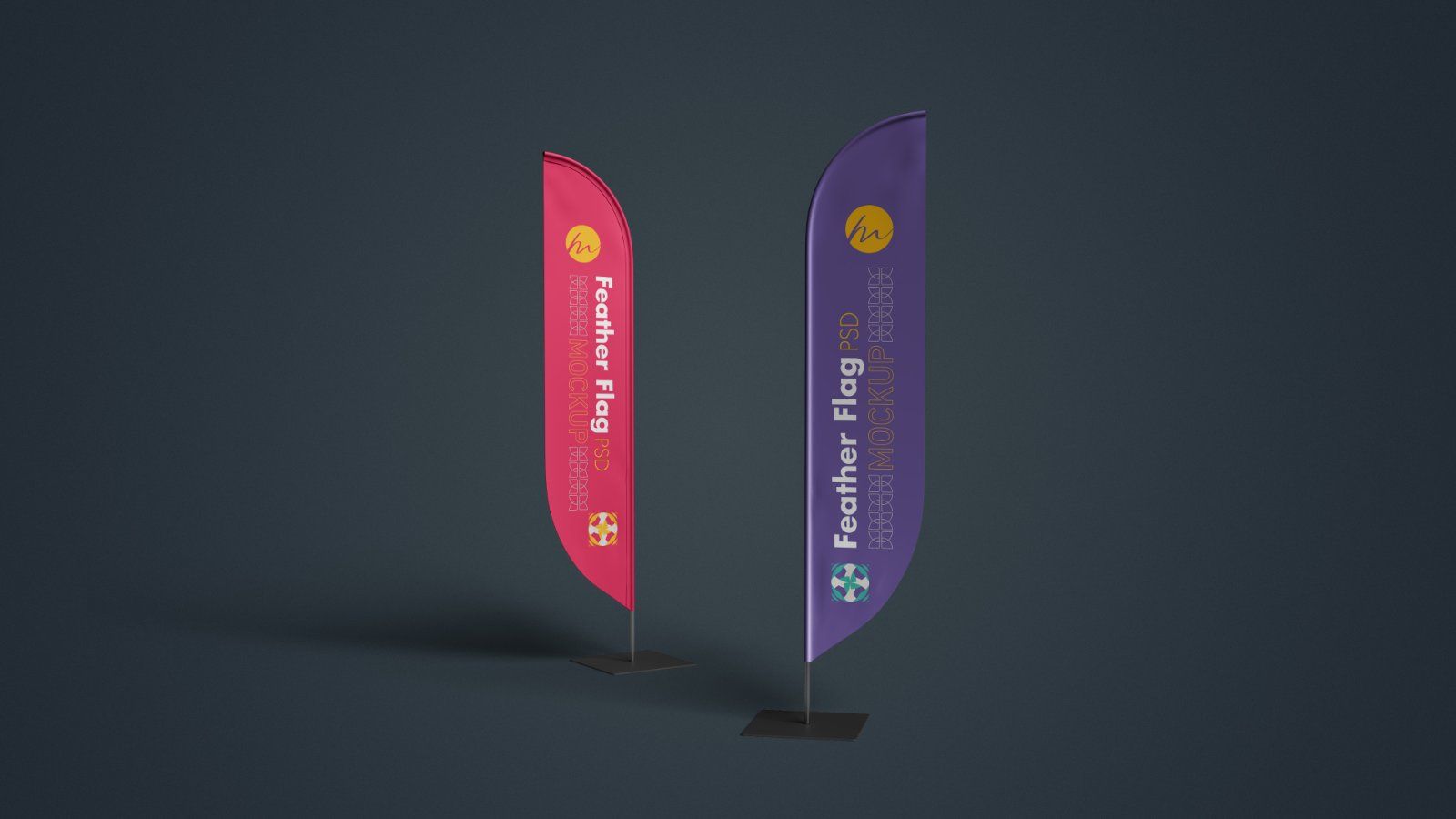 Feather Flag Banner PSD Mockup - 6 PSDs — image 6