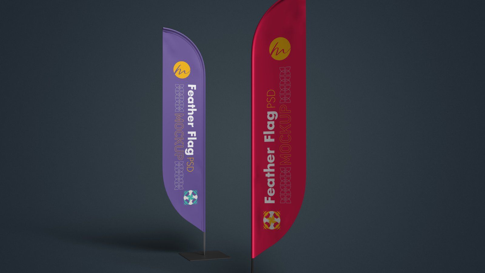 Feather Flag Banner PSD Mockup - 5 PSDs — image 2