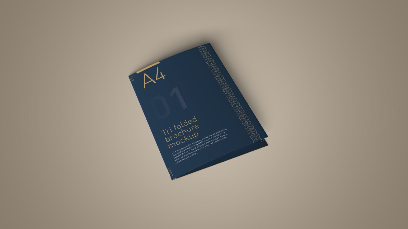 A4 Tri Fold Brochure Mockup – 5 PSD Files, 3 Folded Flyer & Print Branding Mockup