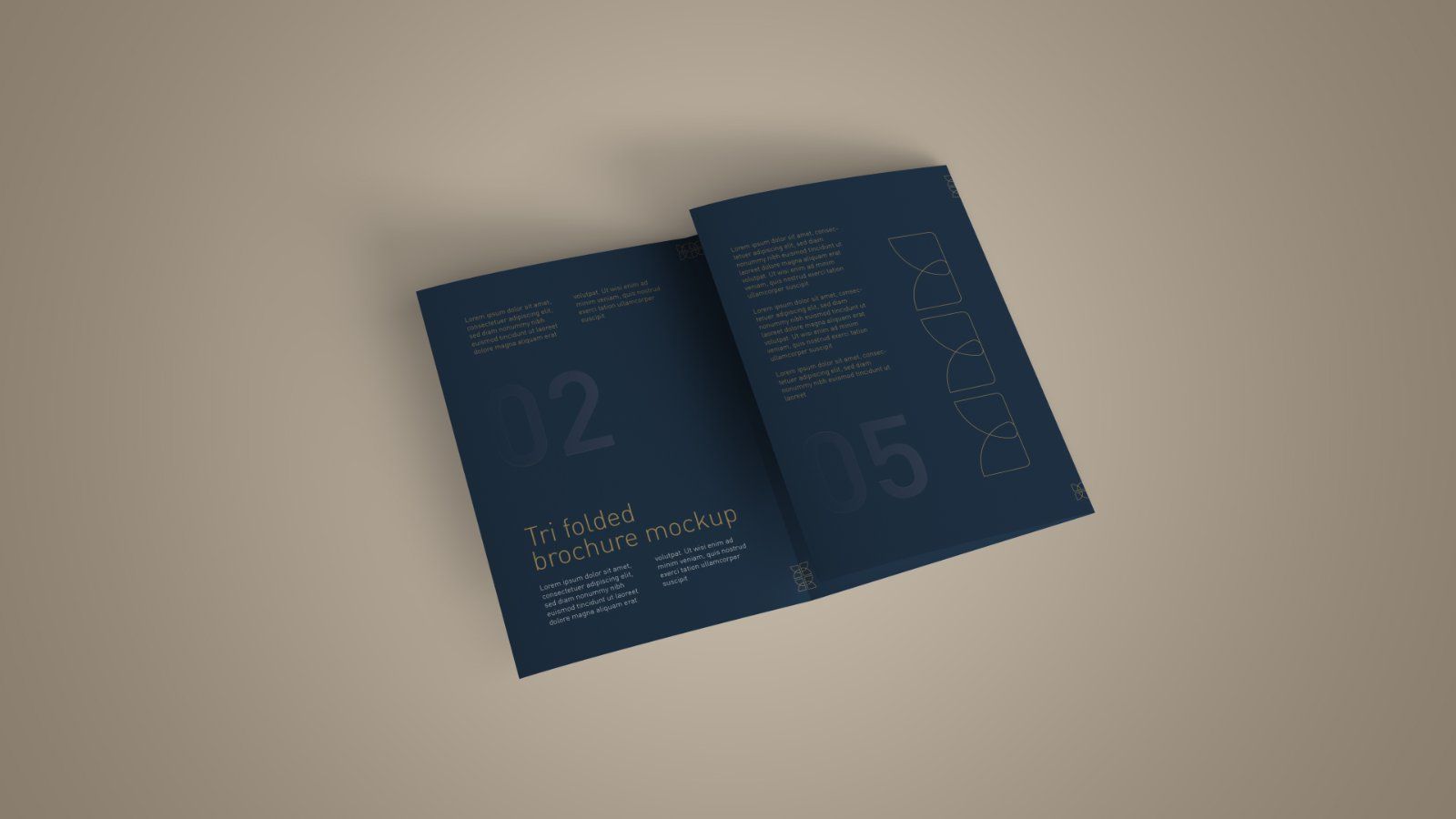 A4 Tri Fold Brochure Mockup – 5 PSD Files, 3 Folded Flyer & Print Branding Mockup