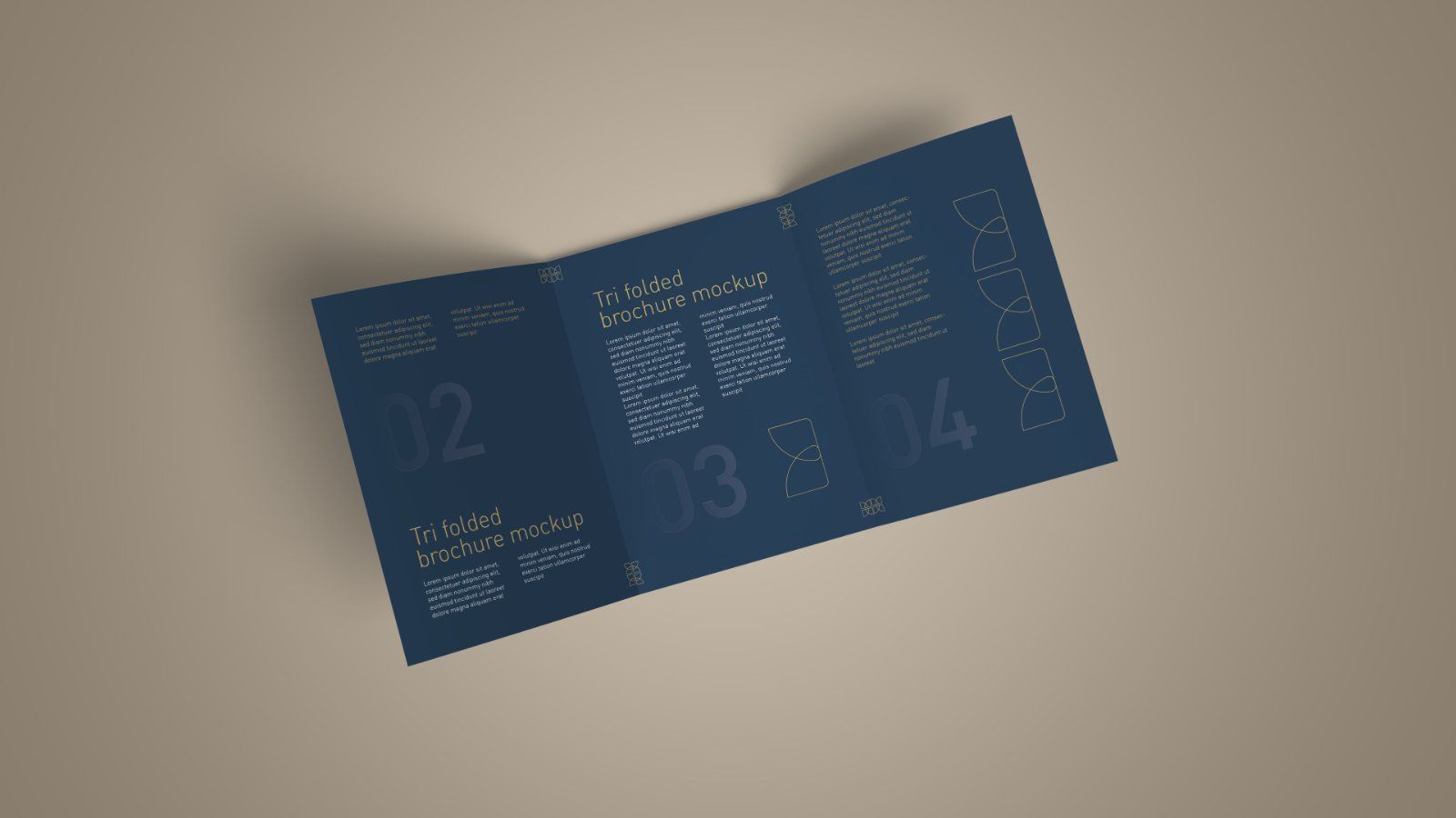 A4 Tri Fold Brochure PSD Mockup – 5 PSD Files, 3 Folded Flyer & Print Branding Mockup