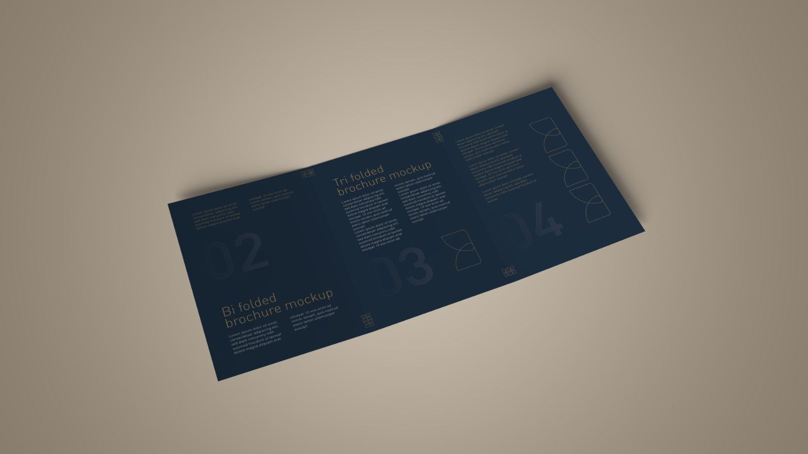 A4 Tri Fold Brochure PSD Mockup – 5 PSD Files, 3 Folded Flyer & Print Branding Mockup