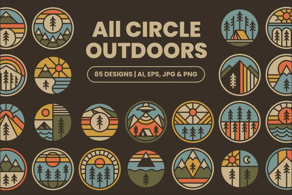 All-Circle Outdoors Badges