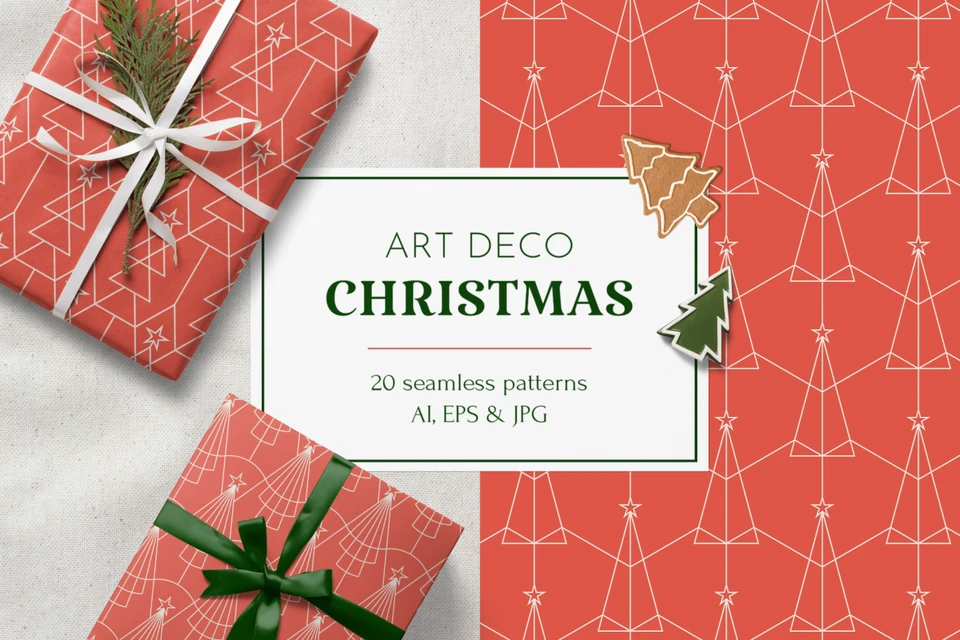 Art Deco Christmas Patterns