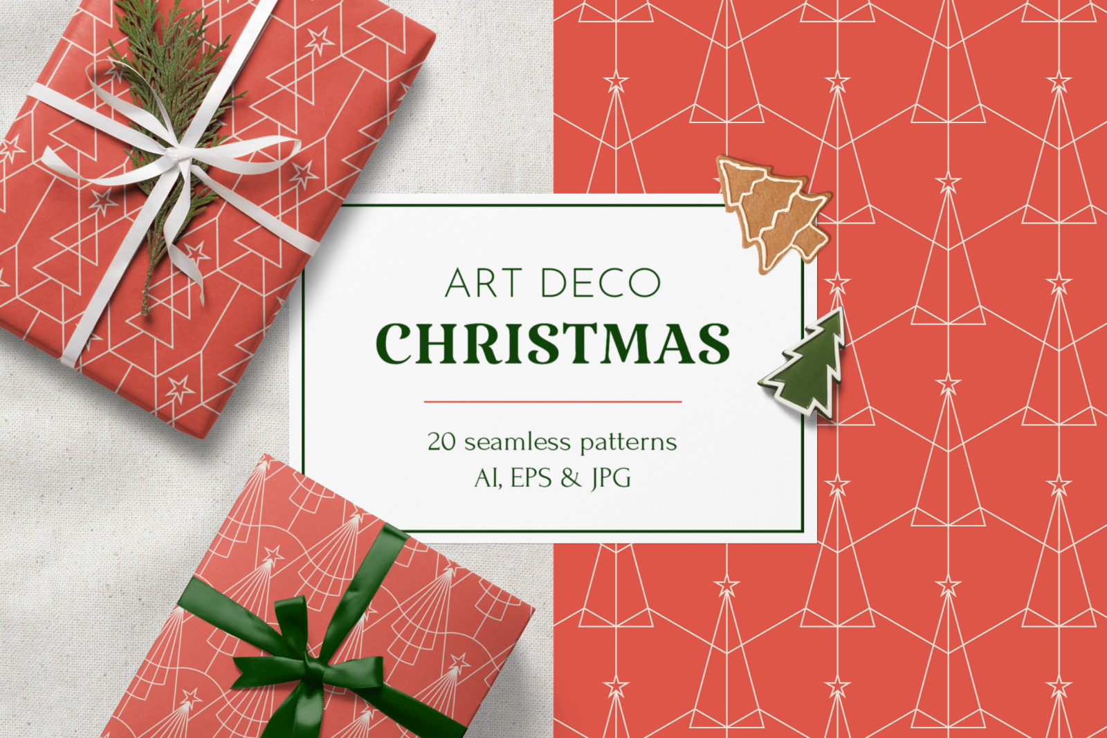 Art Deco Christmas Patterns — image 1