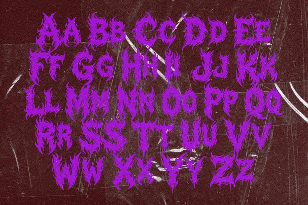 AEGON SHADOW — Hardcore Black Metal Font