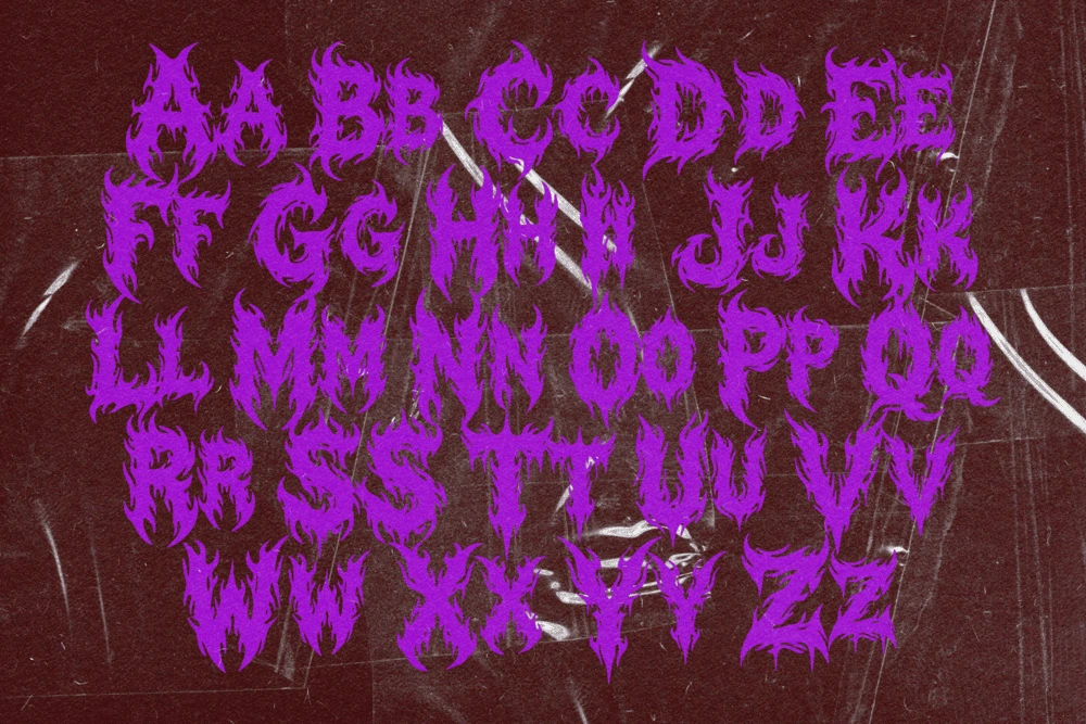 AEGON SHADOW — Hardcore Black Metal Font — image 14