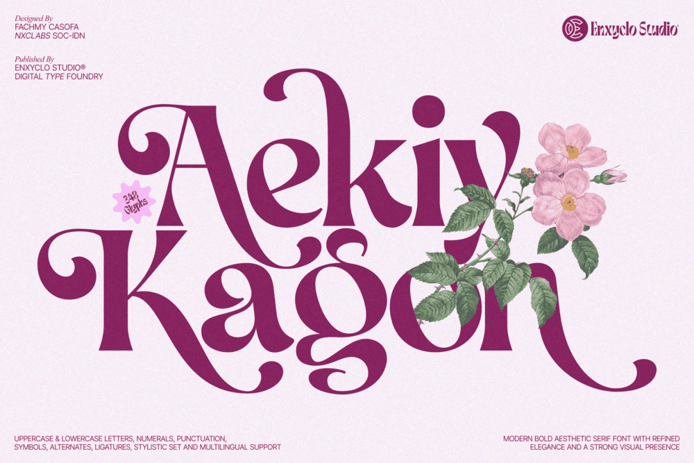 AEKIY KAGON — Elegant Luxury Bold Serif Font