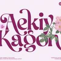 AEKIY KAGON — Elegant Luxury Bold Serif Font