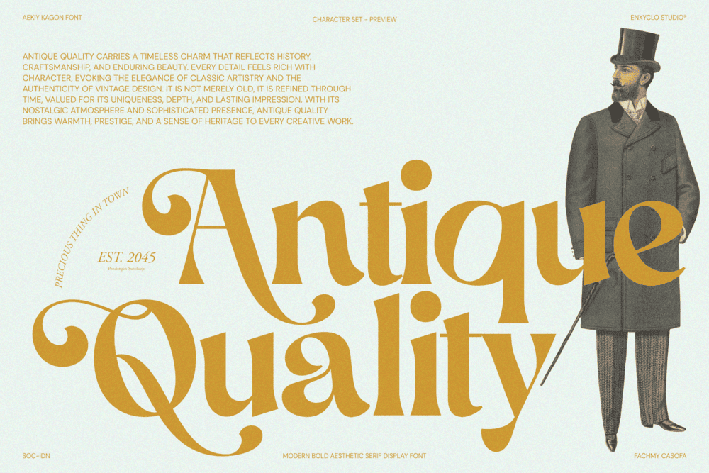 AEKIY KAGON — Elegant Luxury Bold Serif Font
