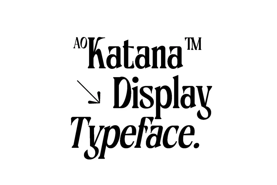 AO Katana - Display Typeface
