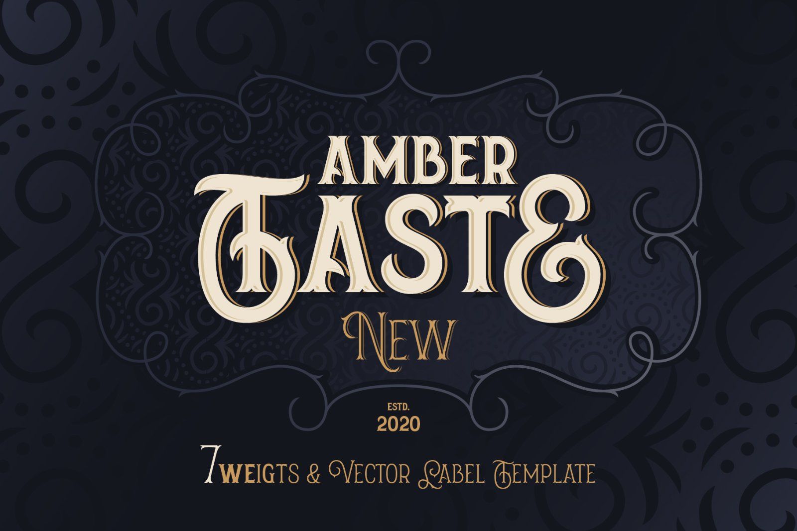 Amber Taste New! Font and Template — image 1
