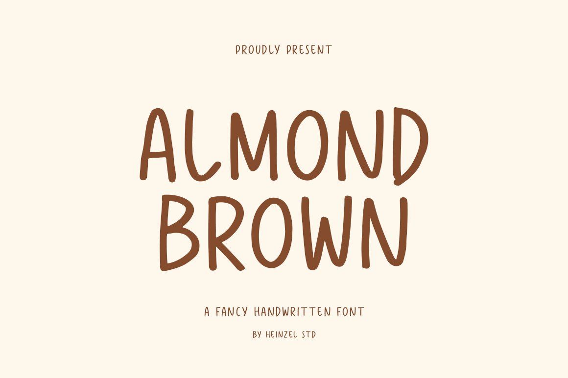 Almond Brown Handwritten Font — image 1