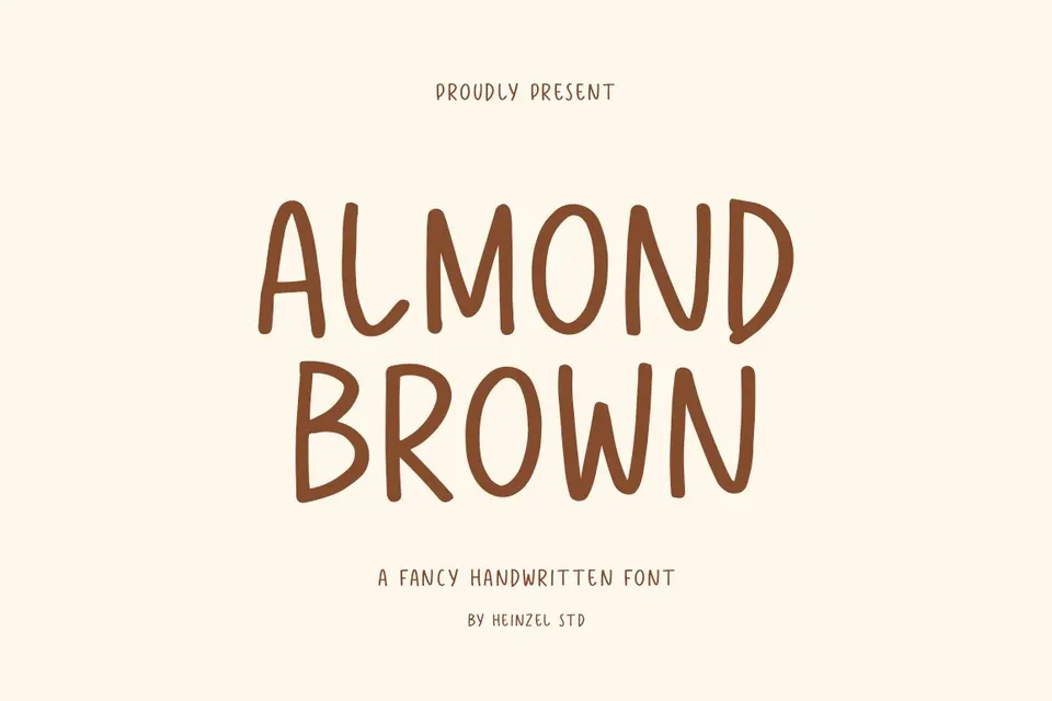 Almond Brown Handwritten Font