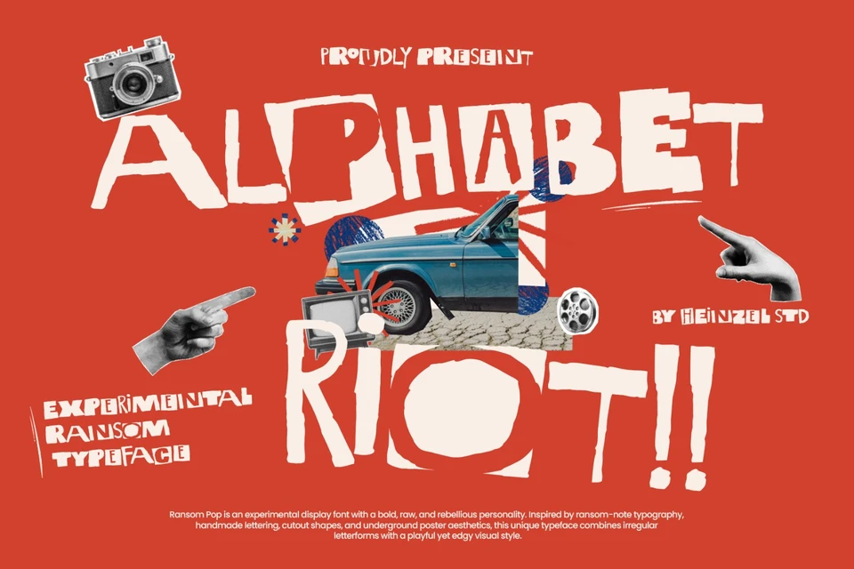 Alphabet Riot Experimental Ransom Font