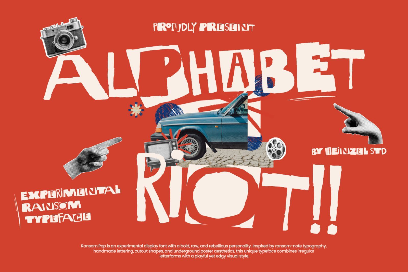 Alphabet Riot Experimental Ransom Font — image 1