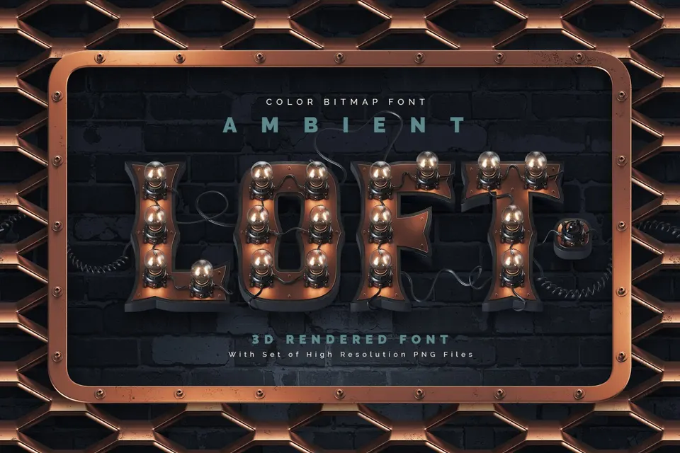 Ambient Loft - Color Bitmap Font